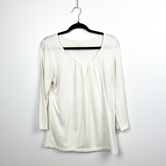 Lands' End Tops - Lands End Long Sleeve White Tee